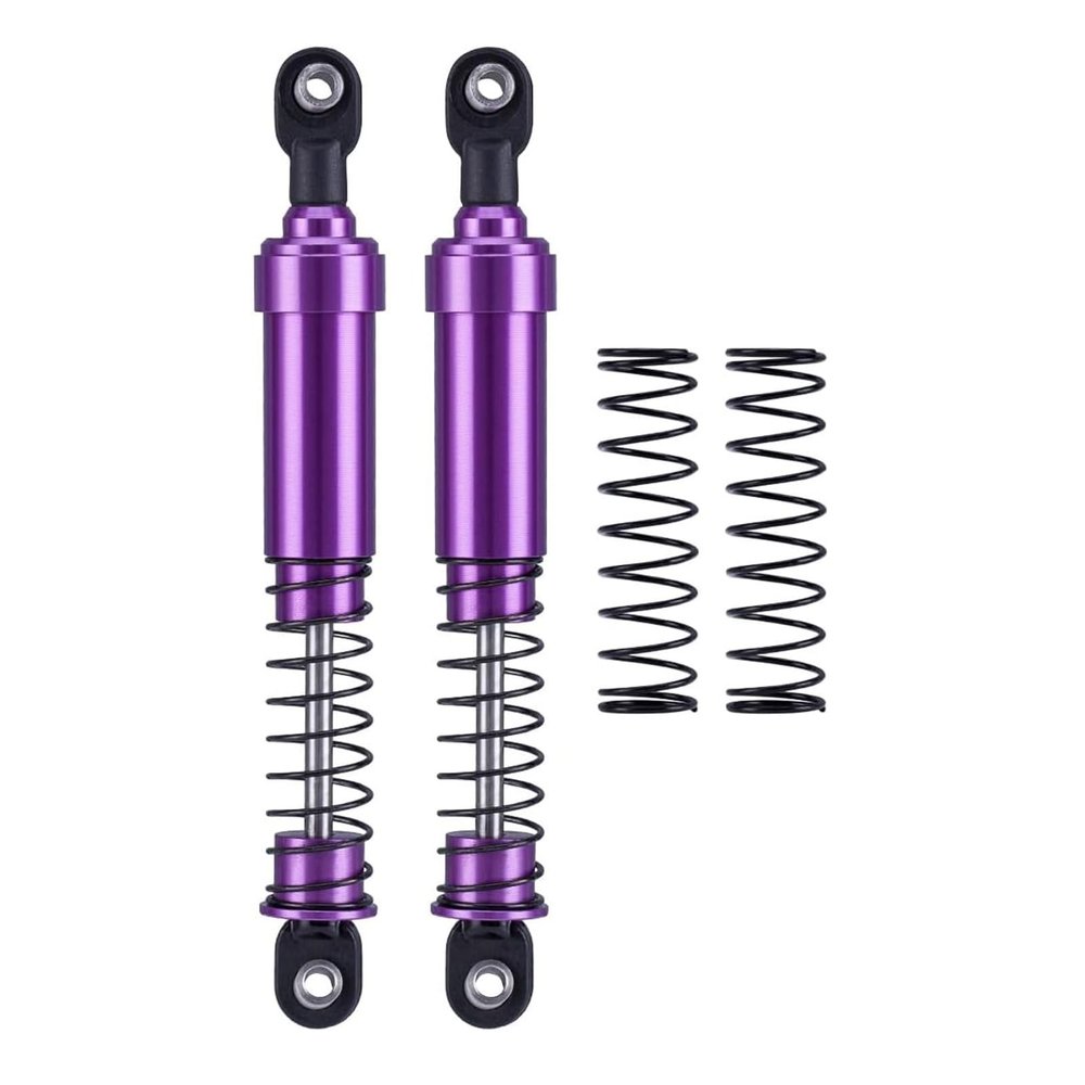 75mm-115mm Big Bore Shocks, RC Crawler Shocks for 1/10 RC Crawler LCG Chassis Gspeed V3 Element Enduro SCX10 TRX4 Gamde R1 Comp Builds DIY (purple 105mm 2pcs)