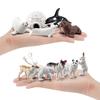 BLAPNK 15 Pcs Mini Polar Animal Figurines Model Realistic Glowing Igloo Plastic Bear Animal Figure Playset Miniature Arctic Sea Figurines Cake Toppers for Birthday view 3