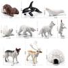 BLAPNK 15 Pcs Mini Polar Animal Figurines Model Realistic Glowing Igloo Plastic Bear Animal Figure Playset Miniature Arctic Sea Figurines Cake Toppers for Birthday view 4