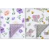 2 Pack Baby Blanket Super Soft Double Layer Minky with Dotted Backing for Girls, Receiving Blanket with Elegant Purple Floral Printed Blanket view 1