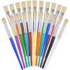 YGAOHF Paintbrushes Kids, 22 Pcs Round & Flat Toddler Kids Paint Brushes, Chubby Paint Brushes for Kids Bulk, Preschool Paint Brush for Acrylic Oil Watercolor Washable Paint Kit, Easy Hold & Clean view 1