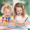 YGAOHF Paintbrushes Kids, 22 Pcs Round & Flat Toddler Kids Paint Brushes, Chubby Paint Brushes for Kids Bulk, Preschool Paint Brush for Acrylic Oil Watercolor Washable Paint Kit, Easy Hold & Clean view 2