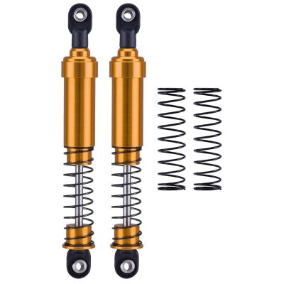 75mm-115mm Big Bore Shocks, RC Crawler Shocks for 1/10 RC Crawler LCG Chassis Gspeed V3 Element Enduro SCX10 TRX4 Gamde R1 Comp Builds DIY (Gold 115mm 2pcs)