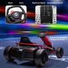 24V 9Ah Kids Ride On Go Kart Toy, High Speed 8MPH Drifting Circling Car with Powerful Motors, Large Seat,Slow Start Function,High/Low Speed, Music, Max Load 180lbs Racing Toy for Kids 8-12 Years,Red view 2
