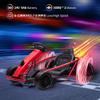 24V 9Ah Kids Ride On Go Kart Toy, High Speed 8MPH Drifting Circling Car with Powerful Motors, Large Seat,Slow Start Function,High/Low Speed, Music, Max Load 180lbs Racing Toy for Kids 8-12 Years,Red view 3