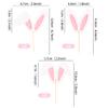 24 Pack Bunny Ears Cupcake Toppers Glitter Easter Rabbit Happy Birthday Cupcake Picks Happy Easter Baby Shower Birthday Bunny Easter Cupake Decorations Party Supplies view 2