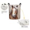 Foruidea 3d Animal Horses Laundry Basket,Laundry Hamper,Collapsible Storage Bin, Oxford Fabric Clothes Baskets,Nursery Hamper For Home,Office,Dorm,Gift Basket view 2