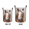 Foruidea 3d Animal Horses Laundry Basket,Laundry Hamper,Collapsible Storage Bin, Oxford Fabric Clothes Baskets,Nursery Hamper For Home,Office,Dorm,Gift Basket view 4