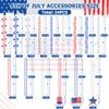 EOBOH 4th of July Necklace Accessories, 24PCS Independence Day Beads Necklaces Bulk, 15 Kinds Fourth of July Red Blue White Stars USA Flags Necklace, Patriotic Bulk for Parade Party Favors Decor view 2