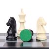 GeRRiT Portable Chess Set, 19"x19", Foldable Wool Stick, for Children,Adults,Beginners,Resin, Heavy Weighted, Portable 3D Outdoor Travel Chess view 2