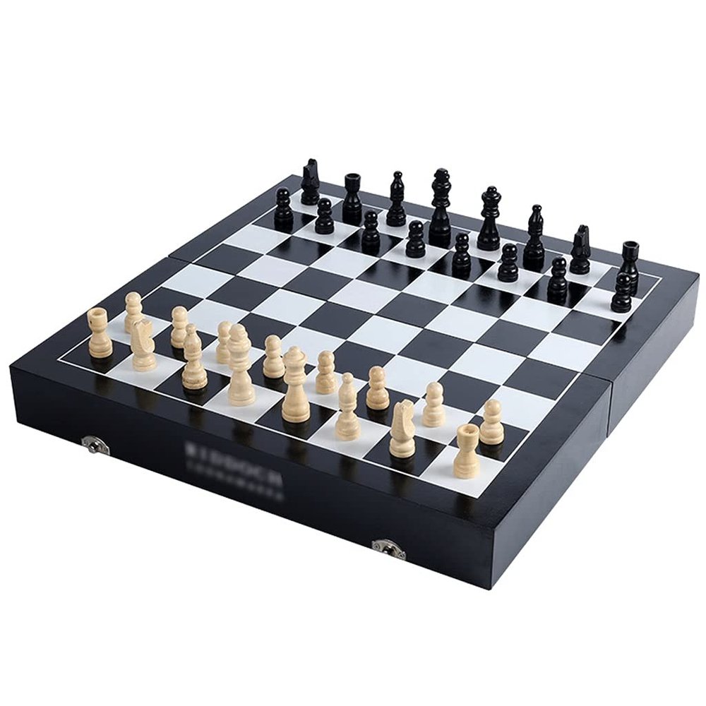 GeRRiT Chess Armory Travel Chess Set 40x40cm Chess Board Set Folding Board Potable Travel Chess Set for Adults and Kids