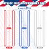 4th of July Necklace Decorations, 24PCS Veterans Day Beads Party Favors Bulk, Veterans Day Red Blue Silver Necklace, Independence Day Bead Bulk for Patriotic Parade Party Celebration Favors Decor view 2