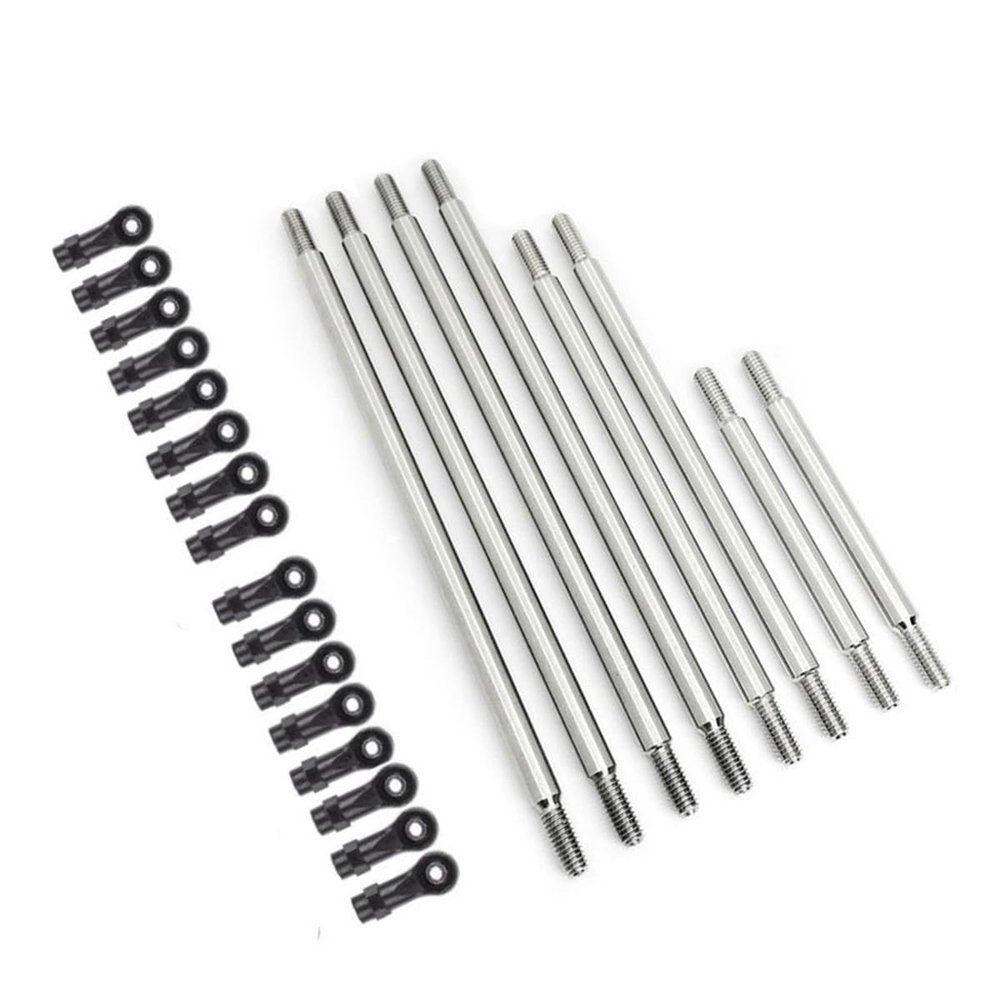 1Set Stainless Steel Chassis Pull Rod Tie Rod with Plastic Ball Joint RC Parts for TRAXXAS TRX-4 TRX4 324 Wheelbase RC Crawler Car