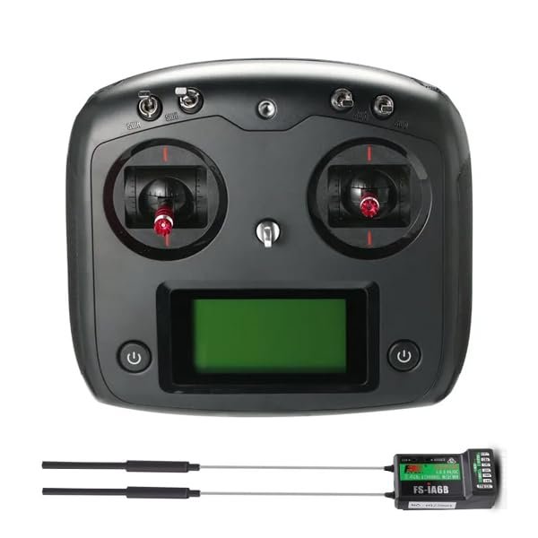 GoolRC Flysky FS-i6s 2.4G 10CH AFHDS 2A RC Transmitter with FS-iA6B Receiver for RC Drone Airplane Multicopter Helicopter (Black)