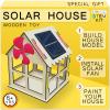 Kit4Curious Solar Home DIY kit II Wooden 3D Model Assembling, Solar Panel Connection and Coloring kit II Build  Dismantle - Rebuild view 1