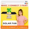 Kit4Curious Solar Fan DIY kit II Wooden 3D Model Assembling, Solar Panel Connection and Coloring kit II Build  Dismantle - Rebuild view 1