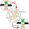 Kit4Curious Solar Fan DIY kit II Wooden 3D Model Assembling, Solar Panel Connection and Coloring kit II Build  Dismantle - Rebuild view 3