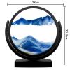 TaLcuS Flowing Sand Painting, 3D Moving Sand Art Decor,Art Picture Sandscapes In Motion Round Glass Deep Sea Sand Art 360 Parallel Rotation,Wall Mounted Rotate Sculpture (Color : A8) view 2