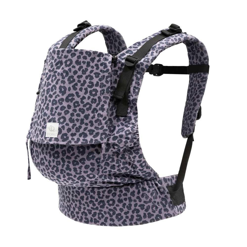 Stokke Limas Carrier Flex, Leopard Lilac (OCS) - Full-Buckle Baby Carrier - Three Carrying Options - Safe for Babies from 1 Month/8.8 lbs to 44.1 lbs