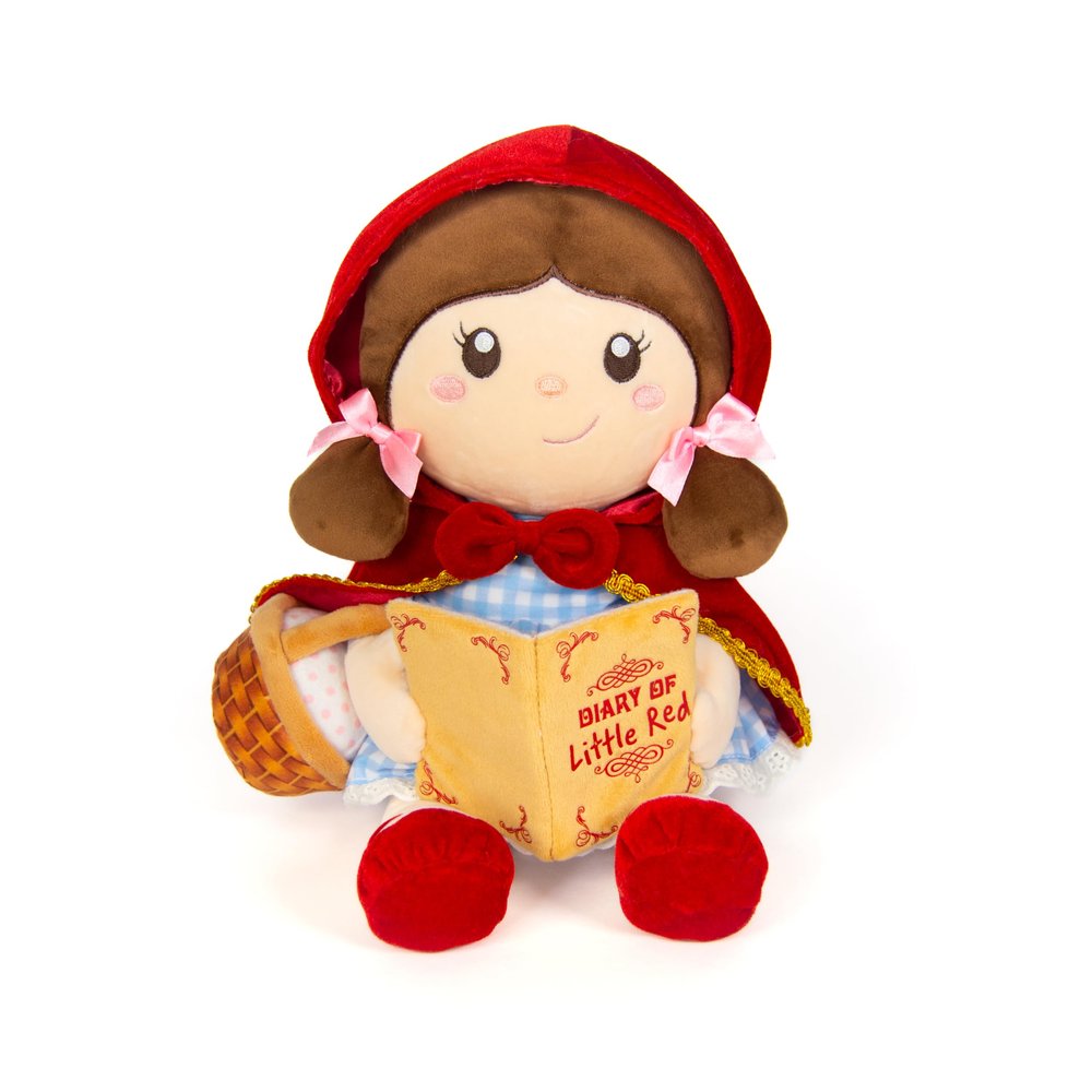 Cuddle Barn - Lil Red Storyteller |Storytelling Doll - Plays Red Riding Hood Fairy Tale with Music | Moves and Sways to Story | Soft Plush Toy with Velvet Hood Cape | Great Gift for Girls, 10 inches