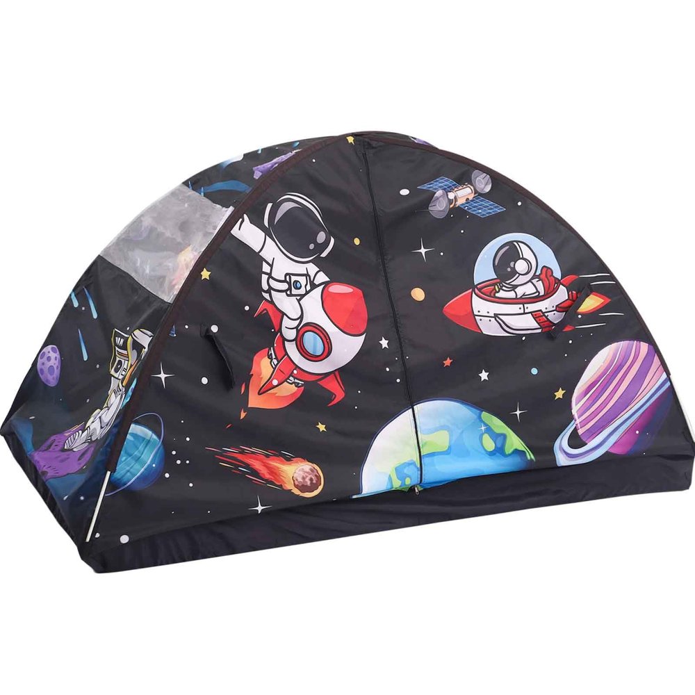 Kid Bed Tent -Twin Play Tent Dream Playhouse for Bedroom Decor Indoor Games Twin Size Bed Canopy by CRAWLBO