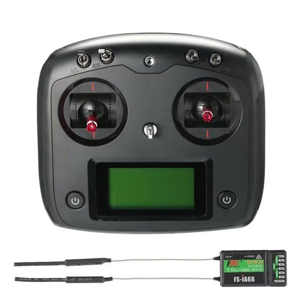 Flysky FS-I6S 10CH 2.4G AFHDS 2A RC Transmitter Control w/FS-iA6B Receiver for RC Drone Quadcopter (Black)