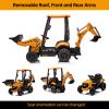 12V JCB Ride On Excavator, Ride on Toys for Kids 4-8, Electric Car for Kids with Tractor, Bulldozer, Digging Arm, Backhoe Loder with Slow Start/Stop, Adjustable Speeds (Excavator, Yellow with Roof) view 4