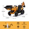 24V JCB Ride on Excavator, Ride on Toys for Big Kids with Remote Control,Ride on Backhoe Digger w/Tractor, Bulldozer, Ride on Car with Slow Start/Stop, Adjustable Speeds (Excavator, Yellow) view 3