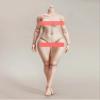 1/6 Scale Female Body,12inch Female Joint Flexible Pale Suntan Skin Peach Buttocks Version Action Figure Body Collection (EC3025-Mid Bust Pale Skin) view 3