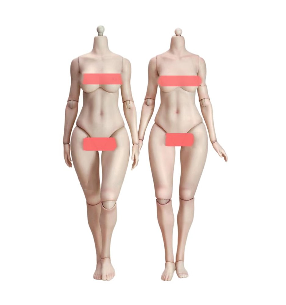 1/6 Scale Female Body,12inch Female Joint Flexible Pale Suntan Skin Peach Buttocks Version Action Figure Body Collection (EC3026-Large Bust Suntan Skin)
