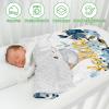 Rucekia Custom Koala Crib Bedding Set with Name: 3 Piece Blue Crib Bedding Set for for Baby Boys Girls, Infants and Toddlers, Custom Baby Gifts Floral Nursery Bedding Set Neutral view 4