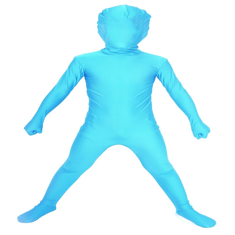 Chendvol Kids Spandex Halloween Costume Cosplay Full Bodysuit (Sky Blue, Kid Medium)