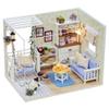 KOOMEKI Miniature Dollhouse DIY Set with Decoration Furniture and LED Lights, Kitten Diary Style, 1;24 Scale DIY Dollhouse with English Instructions view 1