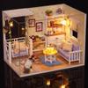 KOOMEKI Miniature Dollhouse DIY Set with Decoration Furniture and LED Lights, Kitten Diary Style, 1;24 Scale DIY Dollhouse with English Instructions view 2