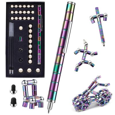WQWQUU Fidget Pen,Magnetic Pen Decompression Magnetic Toy PenMagnet Pen Fidget Toy Relieve Pressure Novel Toy Gift for Kids or Friends! (Big Color)
