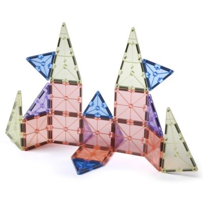 Magna-Tiles Color Shop Pastel 20-Piece Magnetic Construction Set, The Original Magnetic Building Brand