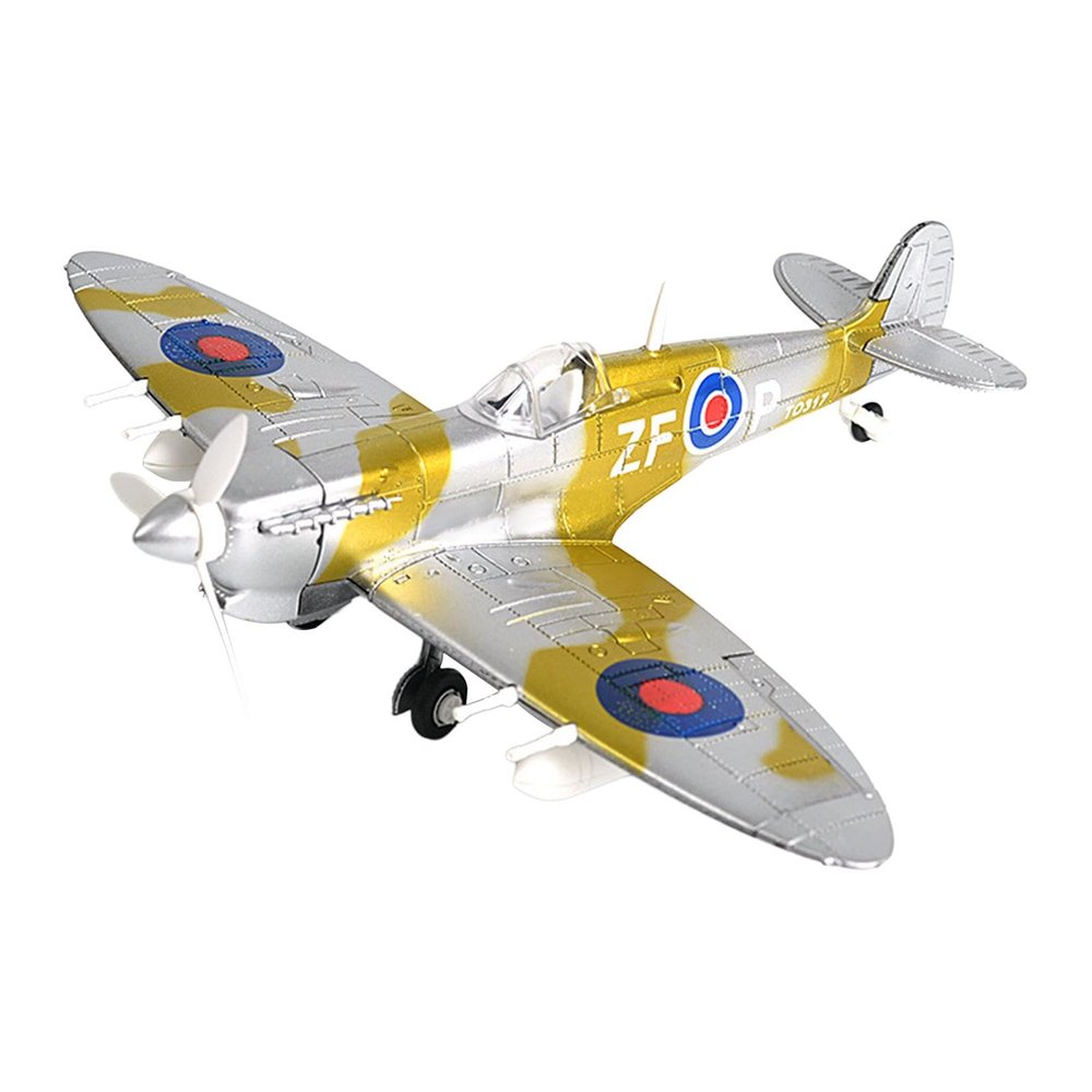 1:48 Fighter Building Kits DIY Airplane Handcrafts Desktop Decor Easy to Assemble for Kids Adults Educational Aircraft Model, Silver
