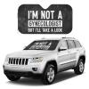 vroos I'm Not A Gynecologist But I'll Take A Look Front Windshield Shade Foldable Car Windshield Sunshade Blocks Uv Rays Keep Vehicle Cool Small, White view 3
