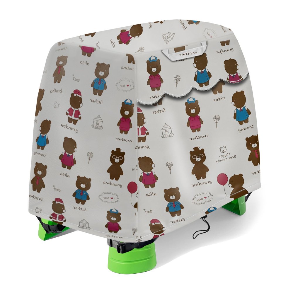 Kids Water Table Cover for Step2 Rain Showers Splash Pond  Waterproof Outdoor Play Table Protector, Dustproof UV Resistant Toy , Fits 39"W x 22"D x 33"H (Bear Pattern, Cover Only)