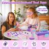 Kids Tool Set, 67 PCS Pink Kids Tool Box for Girls, Electronic Toy Drill&Tape Measure, Pretend Play Girls Toys Construction Tools Kit & Belt, Christmas Birthday Gift Ideas Toddler Tool Set Age 3 4 5+ view 2