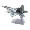 1:100 Scale F22 Aircraft Diecast Alloy Fighter Airplane Display for Livingroom Office Valentines Day Gifts Tabletop Decor, Silver Base view 1