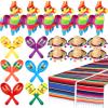 Libima 26 Pcs Fiesta Decorations, Retro Donkey Pinata Sombrero Maracas view 1