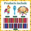 Libima 26 Pcs Fiesta Decorations, Retro Donkey Pinata Sombrero Maracas view 2