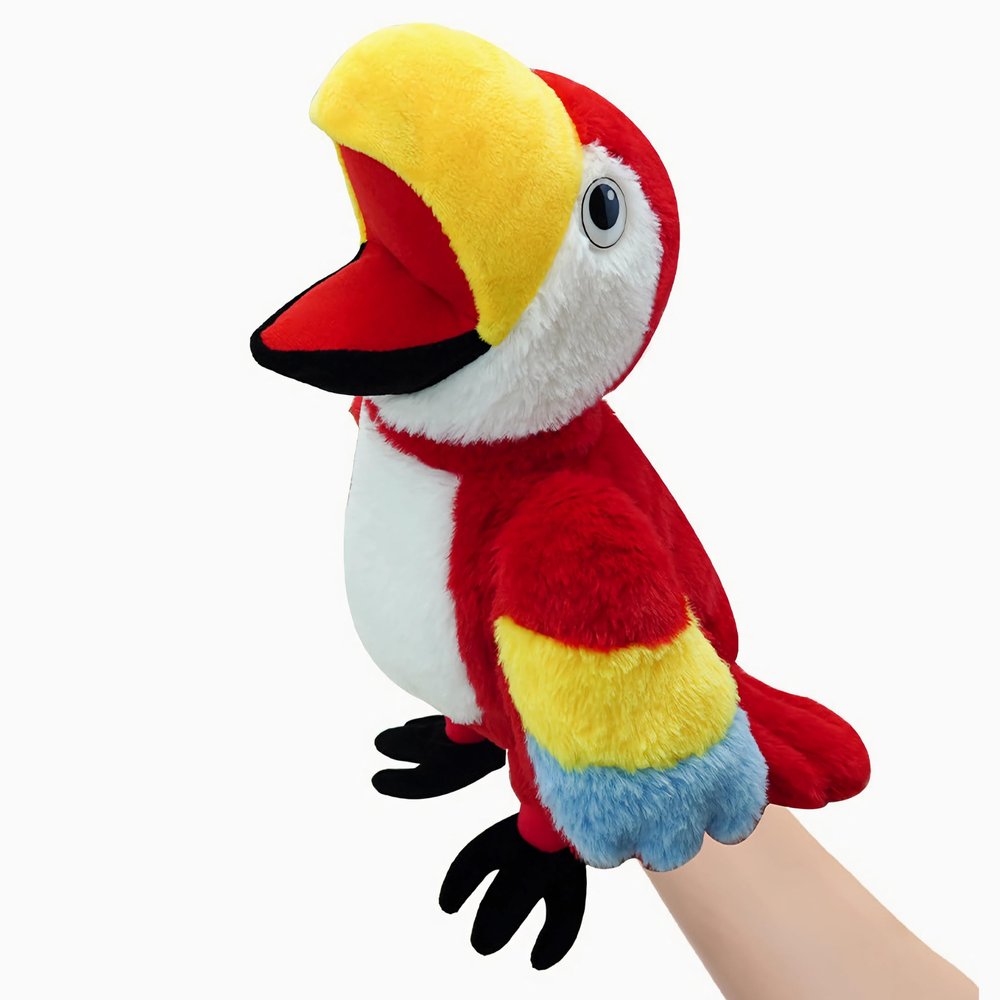 LOMTRATS Birds Hand Puppets for Kids,Toddler Includes Parrots, Peacocks, etc with Movable Open Mouths, Perfect for Storytelling,Teaching,Preschool,Birthday Gifts