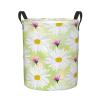 Foruidea Chamomile Flower Laundry Basket,Laundry Hamper,Collapsible Storage Bin, Oxford Fabric Clothes Baskets,Nursery Hamper For Home,Office,Dorm,Gift Basket, Medium view 1