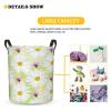 Foruidea Chamomile Flower Laundry Basket,Laundry Hamper,Collapsible Storage Bin, Oxford Fabric Clothes Baskets,Nursery Hamper For Home,Office,Dorm,Gift Basket, Medium view 3