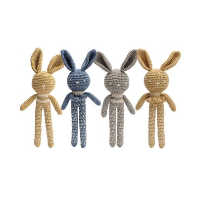 Cute Long-legged Rabbit Crochet Doll Handmade Amigurumi Plush Toy VAC (Blue)