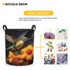 Foruidea Hummingbird Yellow Flower Laundry Basket,Laundry Hamper,Collapsible Storage Bin, Oxford Fabric Clothes Baskets,Nursery Hamper For Home,Office,Dorm,Gift Basket view 3