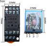 VUBBJCRS 10PCS MY4NJ DC/AC 12V 24V 36V 48V 110V 220V Coil 5A 4NO 4NC Power Relay DIN Rail 14 Pin time Relay with Socket Base (Color : Dc, Size : 36V) view 2