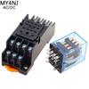 VUBBJCRS 10PCS MY4NJ DC/AC 12V 24V 36V 48V 110V 220V Coil 5A 4NO 4NC Power Relay DIN Rail 14 Pin time Relay with Socket Base (Color : Dc, Size : 36V) view 3